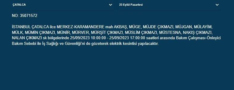 BEDAŞ İstanbul’un 22 ilçesinde elektriklerin kesileceğini duyurdu - Resim: 13